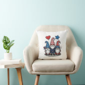 Coussin Gnome patriotique gravure vintage design vectoriel (Chaise)