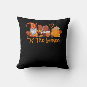Coussin Gnome Tis' The Season Football Season Autumn Thank