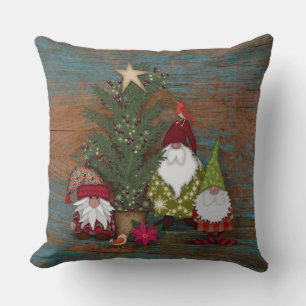 Coussin Gnomes d'art populaire et sapin de Noël   L'art de