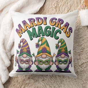 Coussin Gnomes de la Magie de Mardi Gras