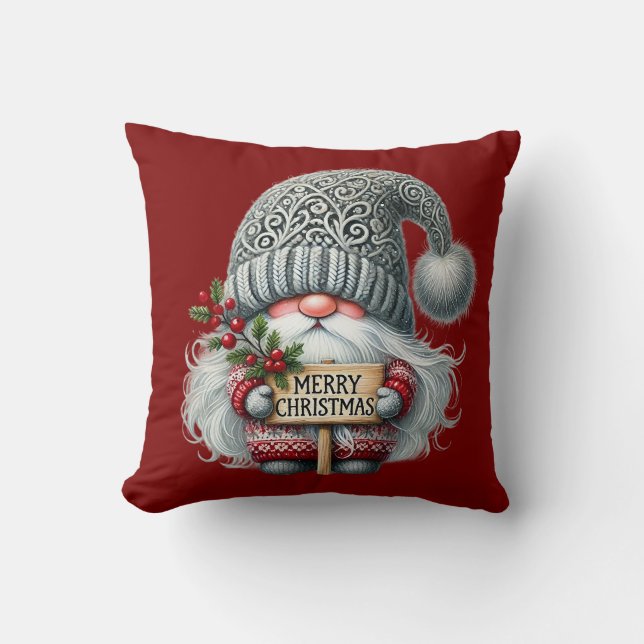 Coussin 🎅 Gnomes de Noël lunaires (Recto)