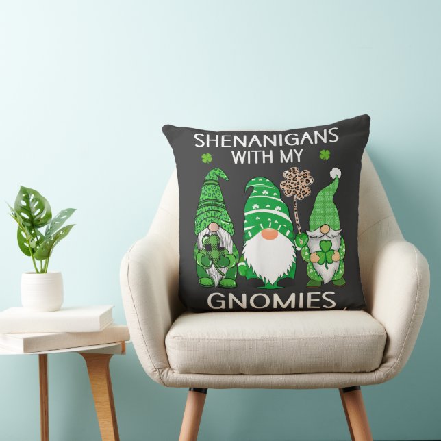 Coussin Gnomes léopard de la chance de la Saint-Patrick (Chaise)