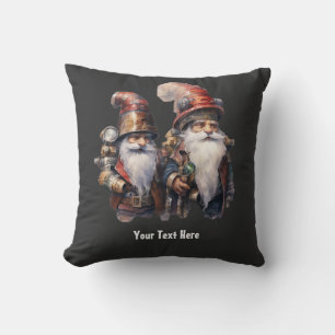 Coussin Gnomes Red Holiday tenues txt personnalisé