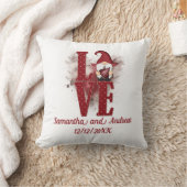 Coussin Gnomes Rouge Amour Cute Date De Mariage Saint Vale (Couverture)