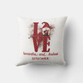 Coussin Gnomes Rouge Amour Cute Date De Mariage Saint Vale (Verso)