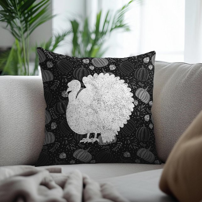 Coussin Gobble Gobble Till You Wobble Funny Thanksgiving (Créateur téléchargé)