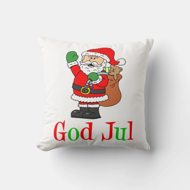Coussin God Jul Swedish Christmas Père Noël (Recto)
