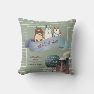 Coussin Godgirl Cadeau Motivation Encouragement NOMMÉ