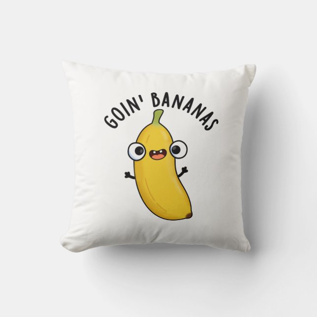 Coussin Goin Bananes Funky Fruit Pun (Recto)