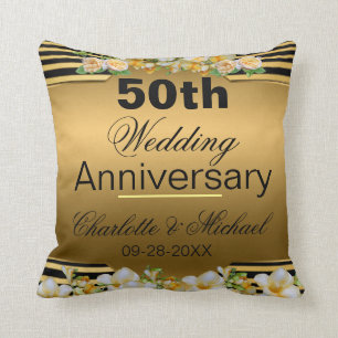 Coussin Gold 50th Wedding Anniversary