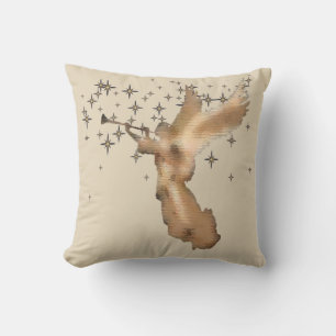 Coussin Gold Angel & Stars Art de Noël