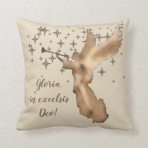 Coussin Gold Angel Stars Christmas Carol Citation