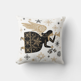 Coussin Gold Angel Stars Noël Carol Folkart