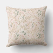 Coussin Gold Blush Floral Wedding Pillow (Verso)