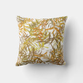 Coussin Gold Bronze and Brown Willow Leaves (Verso)