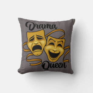 Coussin Gold Comédie Et Tragédie Théâtre Masques Drama Que
