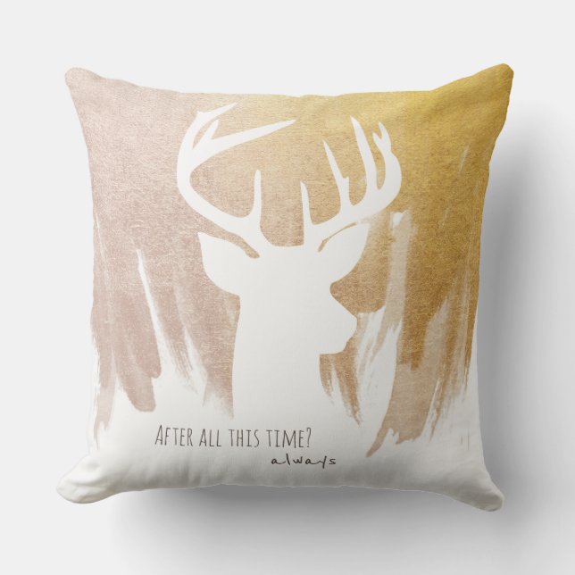 Coussin Gold Deer Patronus (Recto)