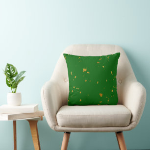 Coussin Gold Flakes sur Emerald Green