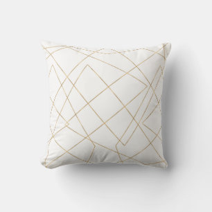 Coussin Gold Geometric Strokes Abstract