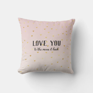 Coussin Gold Glam Hearts Love