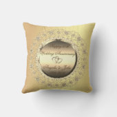 Coussin Gold Hearts Diamonds 50e anniversaire de Mariage (Verso)
