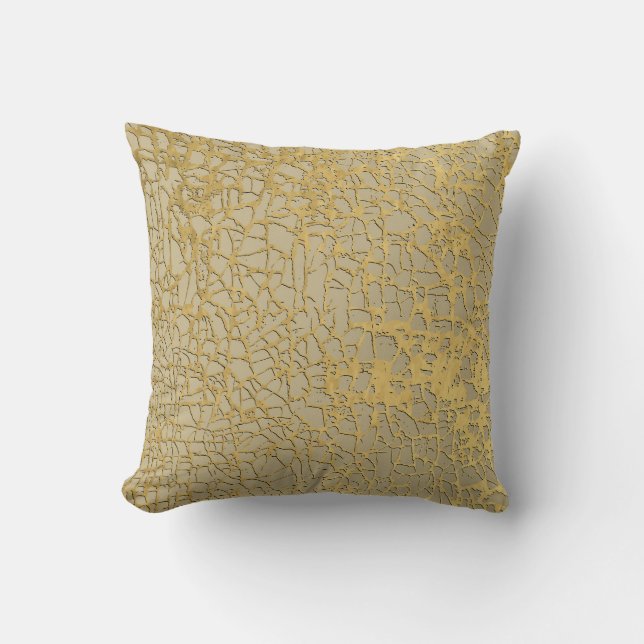 Coussin Gold Marbling : Grunge Texture Design (Recto)