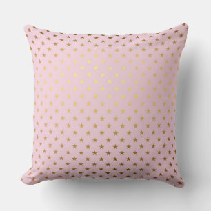 Coussin Gold Metallic Foil Star Stars Rose Moderne