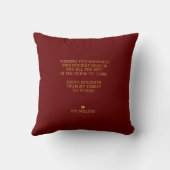 Coussin Gold Red Peace Love & Joy Christmas (Verso)