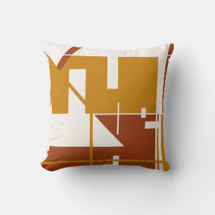 Coussin Gold Rust Off-White Gras Conception abstraite géom
