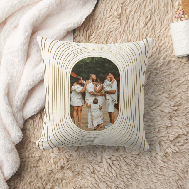 Coussin Gold White Photo Famille (Couverture)