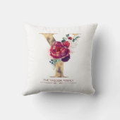 Coussin Gold Y Monogramme Rouge de Bourgogne (Verso)