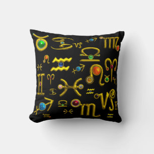 COUSSIN GOLD ZODIAC BIJOUX D'ANNIVERSAIRE, PIERRES À JEUX,