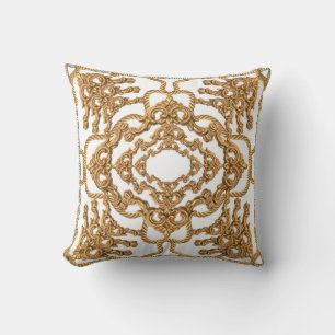 Coussin Golden Baroque : Luxueux Design Ornament.