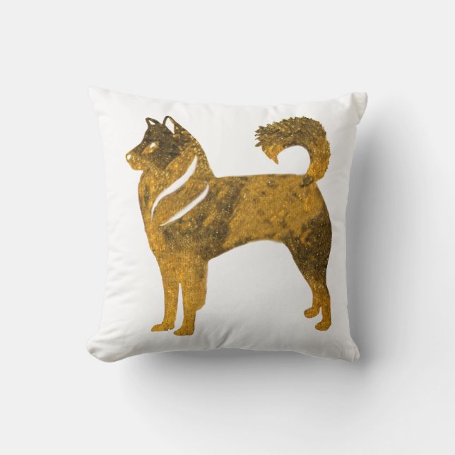 Coussin Golden dog Throw Cushion husky (Recto)