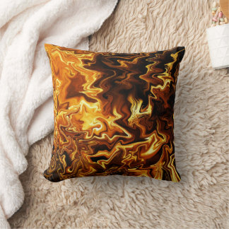 Coussin Golden Flow – Molten Energy Art