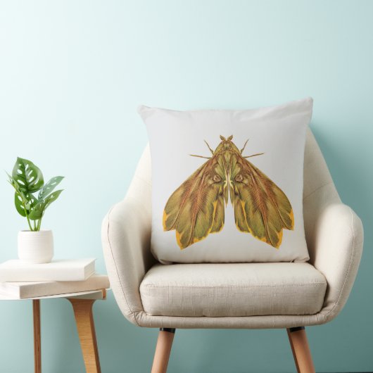 Coussin Golden Forest Moth – Surreal Nature Form (Chaise)