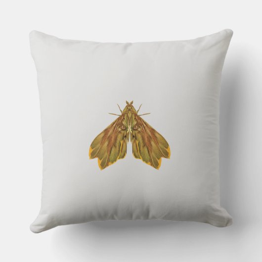 Coussin Golden Forest Moth – Surreal Nature Form (Verso)