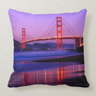Coussin Golden gate bridge sur la plage de Baker au