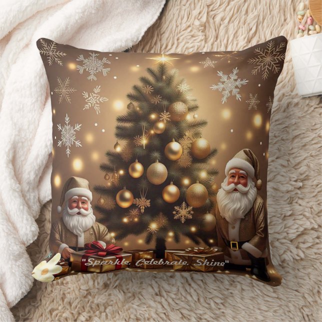 Coussin "Golden Holiday Wishes" (Couverture)