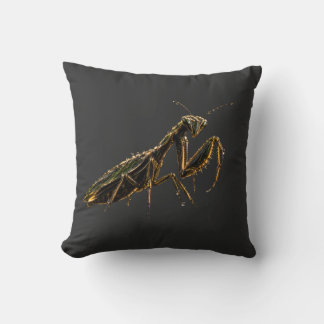 Coussin Golden Praying Mantis Black & Gold