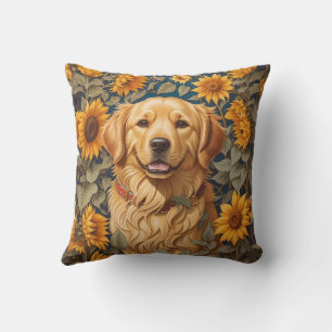 Coussin Golden Retriever Chien Dans Le Terrain De Tourneso