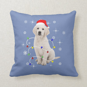 Coussin Golden Retriever Chien de vacances Noël
