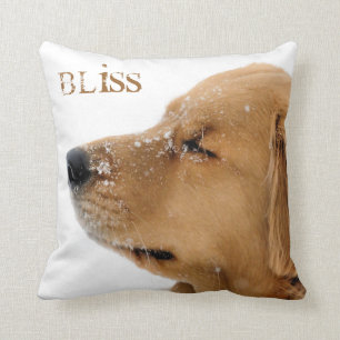 Coussin Golden retriever de bonheur