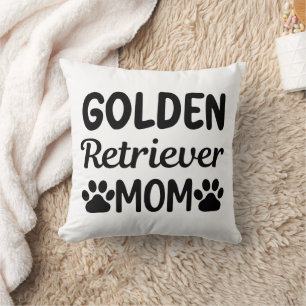 Coussin Golden Retriever Mom Drôle citations