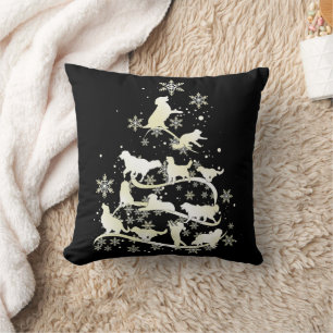 Coussin Golden Retriever Noël Arbre de Noël Xmas Chien pro