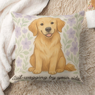 Coussin Golden Retriever Throw Pillow Gift for Dog Lovers 