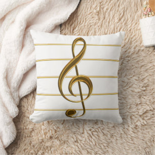 Coussin Golden Treble Clef