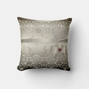 Coussin Golden Valentines Day Mariage illustration coeur l