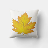Coussin Golden Yellow Maple Leaf Pillow (Verso)