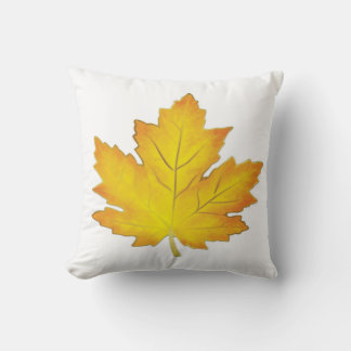 Coussin Golden Yellow Maple Leaf Pillow
